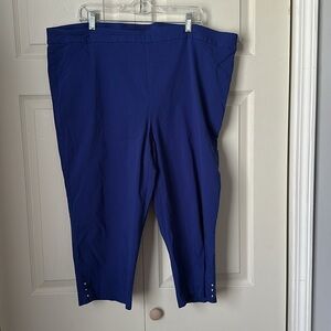 Vibrant Royal  Blue Capris Size 24w